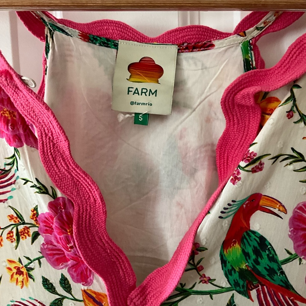 COPY - Farm Rio Floral Dress with Parrot Print
